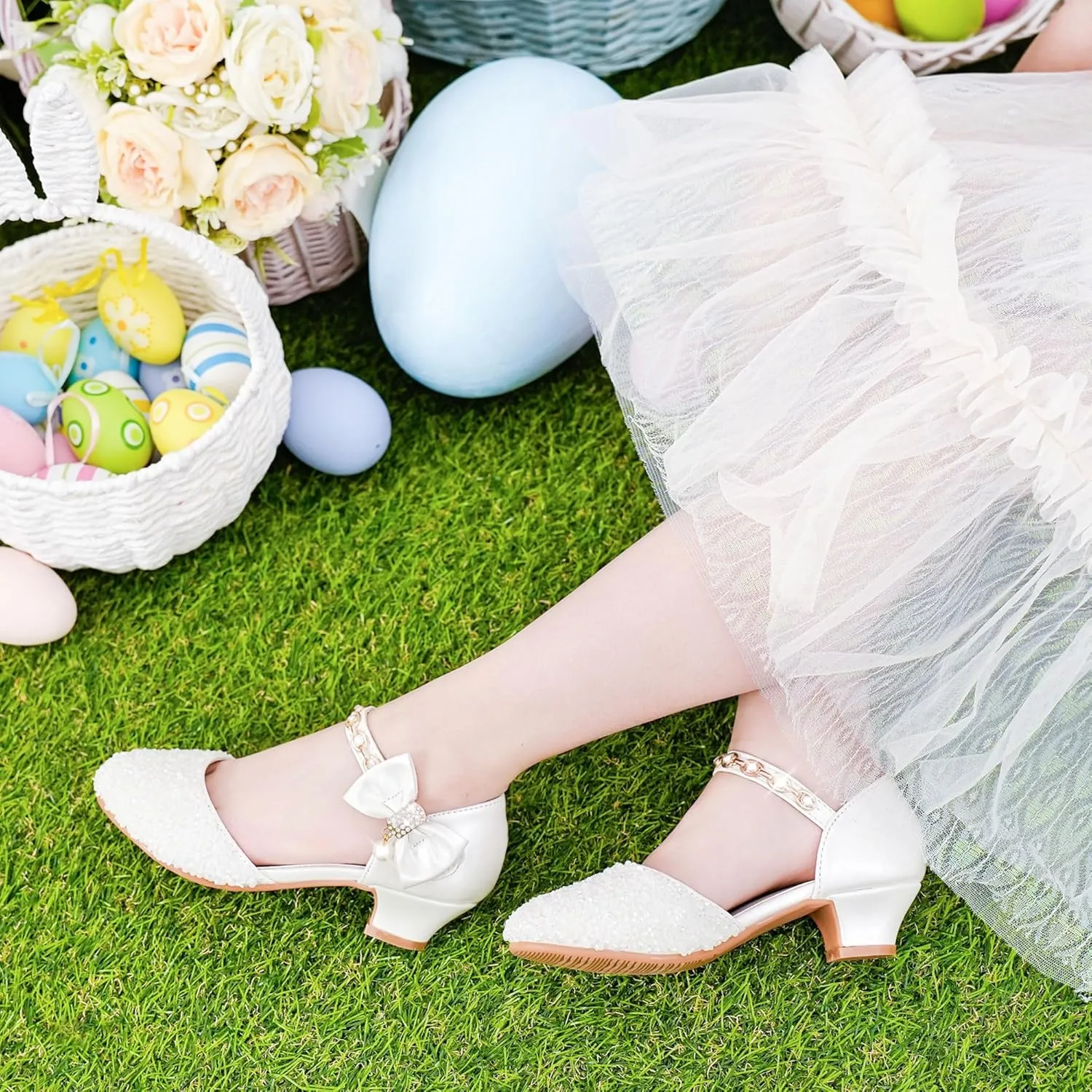 Girls Sandals Closed Toe Heels Wedding Party Girls Dress Shoes Toddler Little Big Kid
