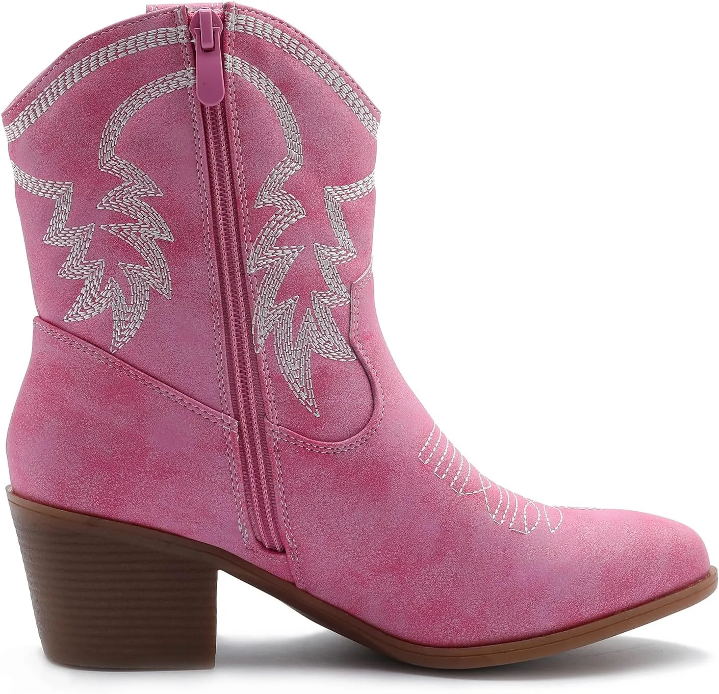 GLOBALWIN Women's Mid Calf The Western Cowboy Boots Fashion Cowgirl Boots For Women Low Heel