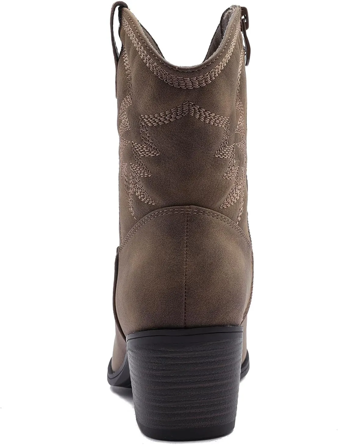 GLOBALWIN Women's Mid Calf The Western Cowboy Boots Fashion Cowgirl Boots For Women Low Heel