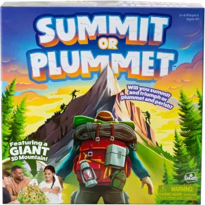 Goliath Summit or Plummet Game | Includes A Giant 13-Inch Tall 3D Mountain | 2-4 Players | Ages 8 