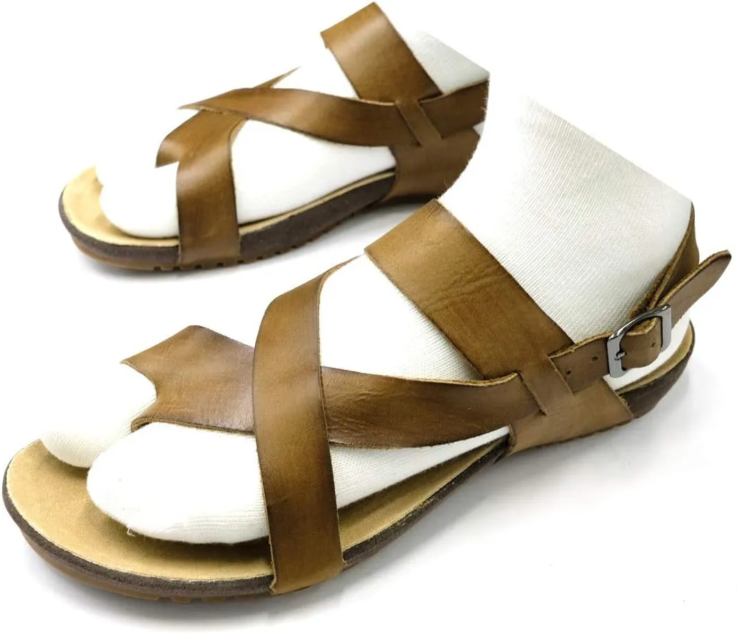 Harssidanzar Genuine Leather Sandals Mens for Outdoor Sandals Mens Adjustable Strap Sandals Leather Sandals Men GM202