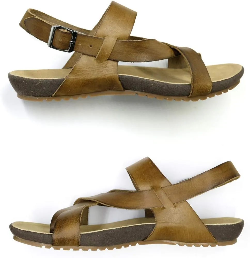 Harssidanzar Genuine Leather Sandals Mens for Outdoor Sandals Mens Adjustable Strap Sandals Leather Sandals Men GM202