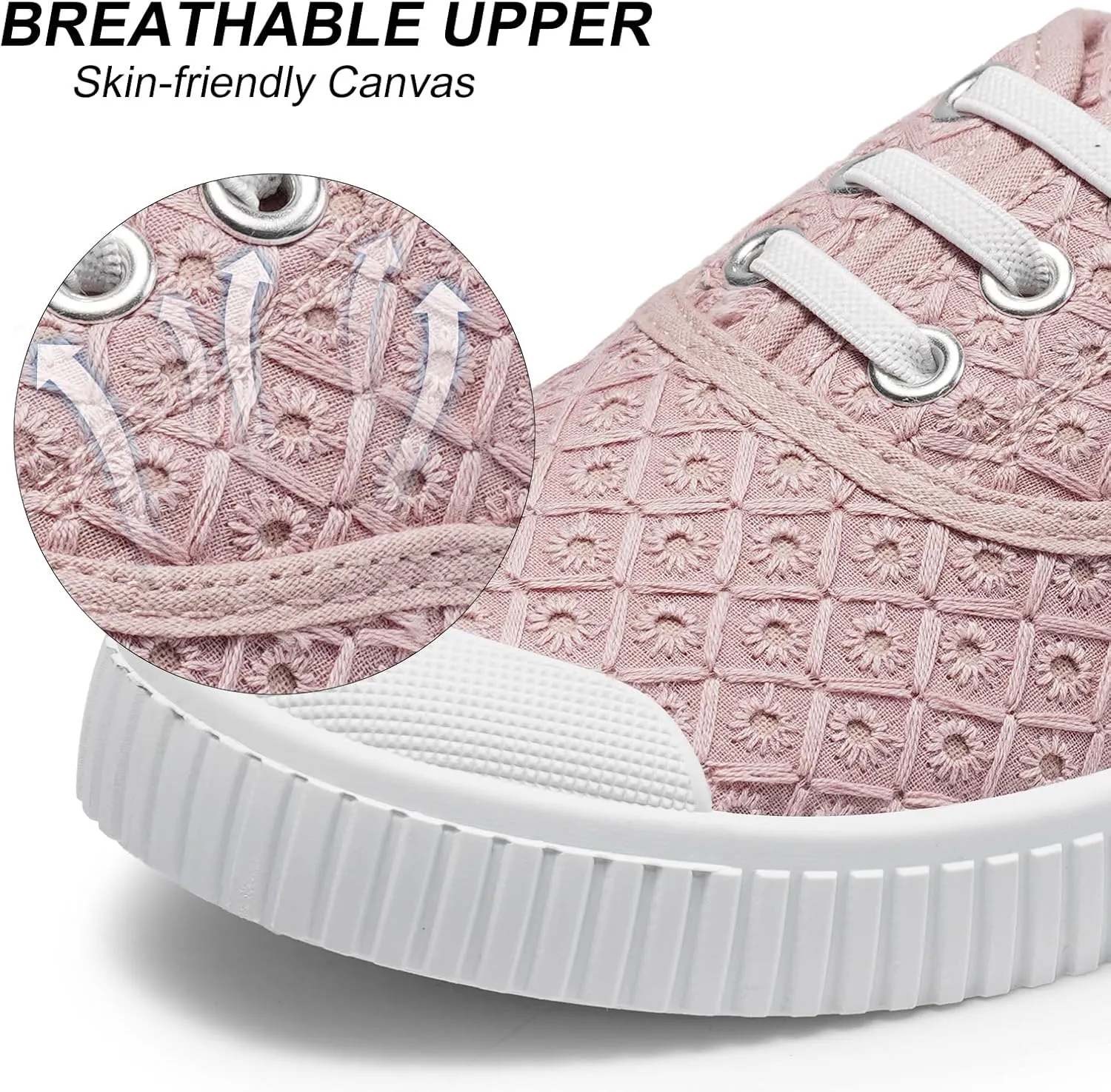 Harvest Land Womens Canvas Low Top Sneakers Slip on Shoes for Women Fashion Walking Sneakers