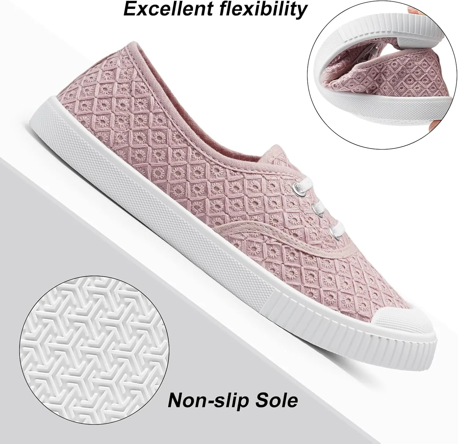 Harvest Land Womens Canvas Low Top Sneakers Slip on Shoes for Women Fashion Walking Sneakers