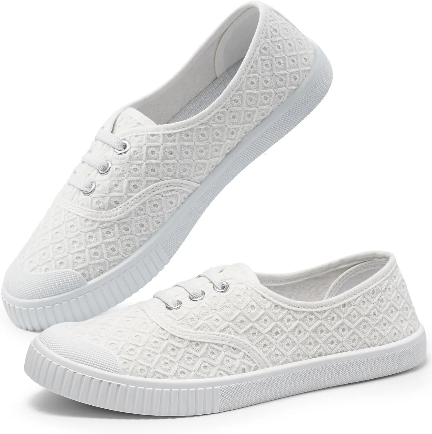 Harvest Land Womens Canvas Low Top Sneakers Slip on Shoes for Women Fashion Walking Sneakers