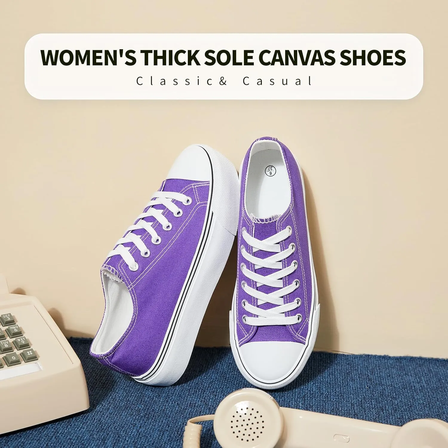 hash bubbie Platform Sneakers for Women White Platform Shoes Low Top Tennis Shoes Non Slip Black Fashion Canvas Sneakers