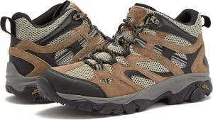 HI-TEC Ravus Mid Hiking Boots for Men, Lightweight Breathable Outdoor Trekking Shoes