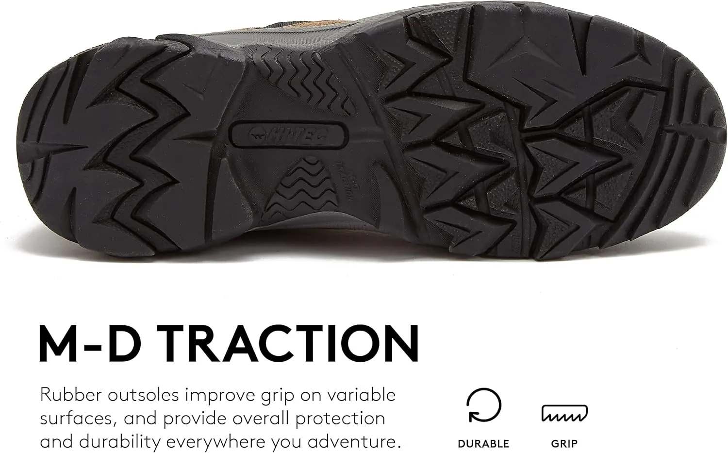 HI-TEC Ravus Mid Hiking Boots for Men, Lightweight Breathable Outdoor Trekking Shoes