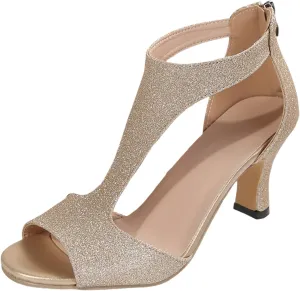 High Heels for Women Summer Open Toe Sandals Zip Closure Dress Shoes Casual Suede Leather Fish Mouth Sandals