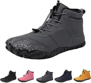 Hike Barefoot Footwear Womens Men, Winter Anti-Slip Ankle Boots Zero Drop Sole Trail Running Sneakers Wide Toe Box