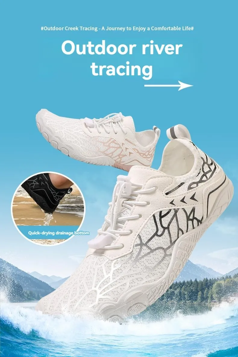 Hike Barefoot Shoes for Women Men Waterproof Trail Running Healthy & Non-Slip Barefoot Shoes Beach Pool Aqua Swim Surf Hiking Walking Footwear with Wide Toe Box