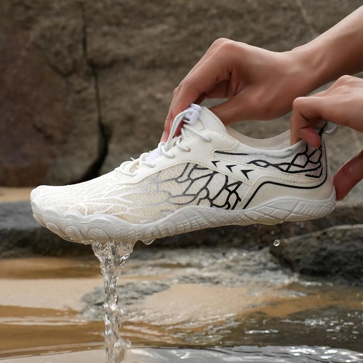 Hike Barefoot Shoes for Women Men Waterproof Trail Running Healthy & Non-Slip Barefoot Shoes Beach Pool Aqua Swim Surf Hiking Walking Footwear with Wide Toe Box