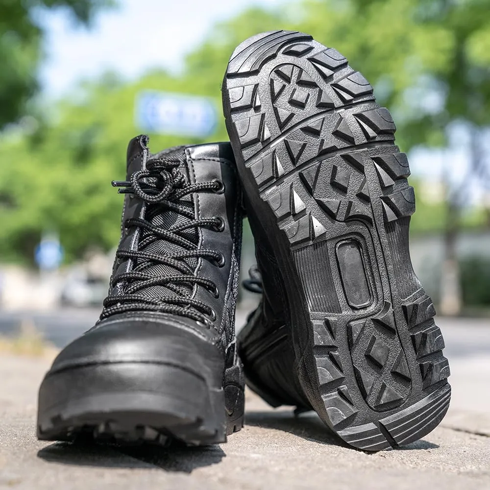Hiking Boots Girls Boys Summer Camp Waterproof Anti-collision Non-slip Desert Boots Military Fan Shoes Children's Work Boots