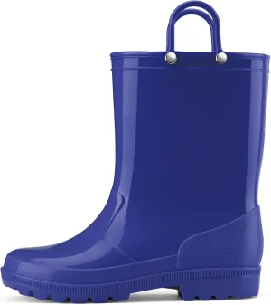 HISEA Kids Rain Boots for Toddler Boys Girls, Waterproof Rubber Boots with Easy-On Handles, Seamless PVC Rainboots Lightweight Mud Shoes for Water Beach Outdoor Playing (Toddler/Little Kid/Big Kid)