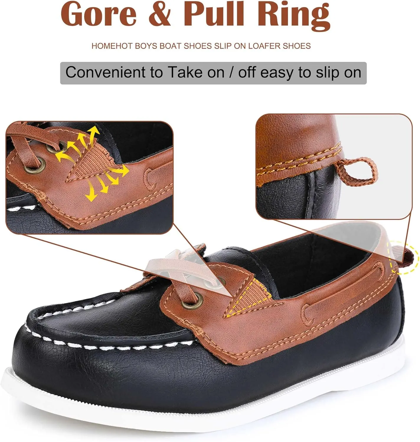 HOMEHOT Boys Dress Shoes Casual School Shoes Slip on Boys Loafers (Toddler/Little Kid/Big Kid)