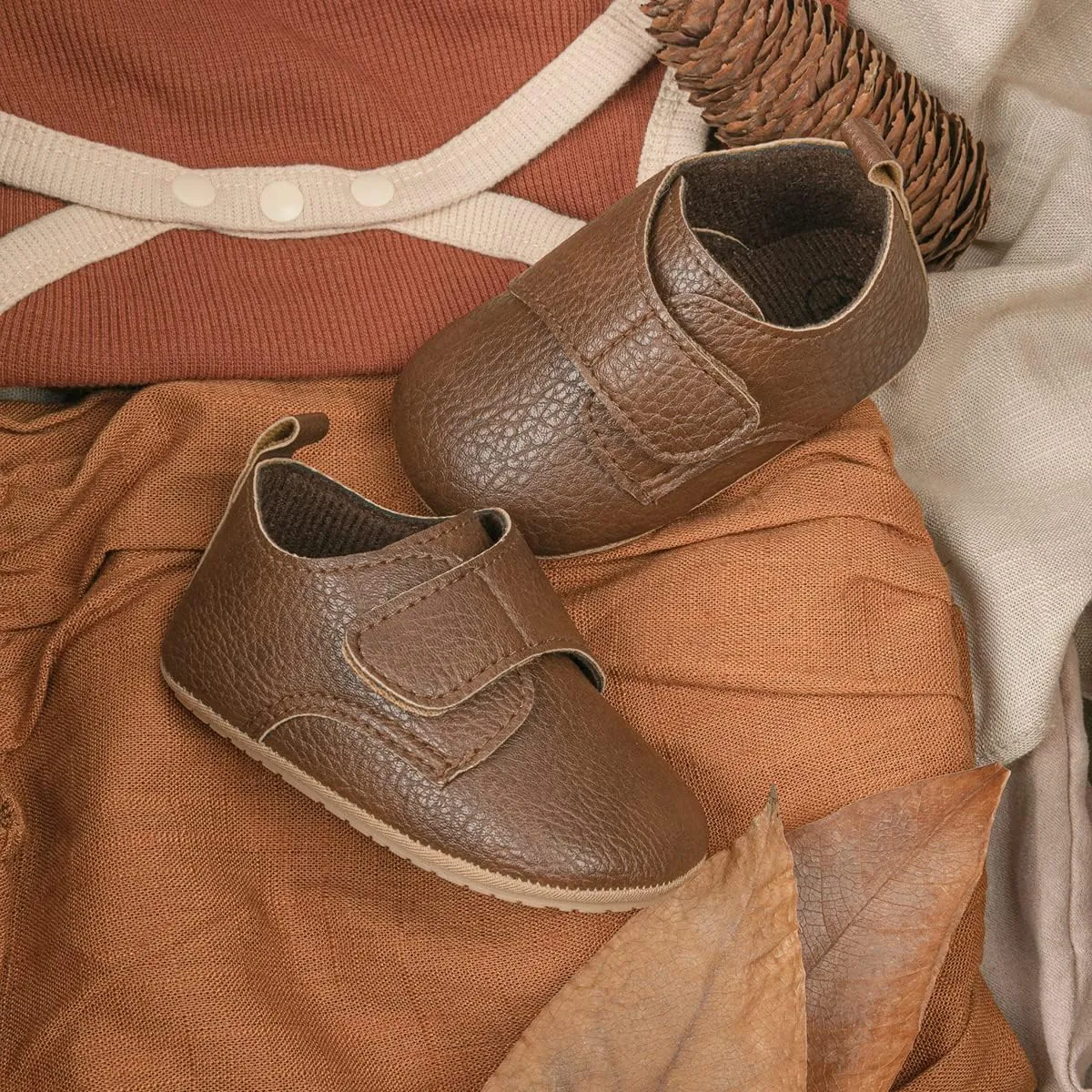 HsdsBebe Baby Boys Girls Oxford Shoes PU Leather Soft Rubber Sole Sneakers Anti-Slip Toddler Ankle Boots Infant Walking Shoes Moccasins