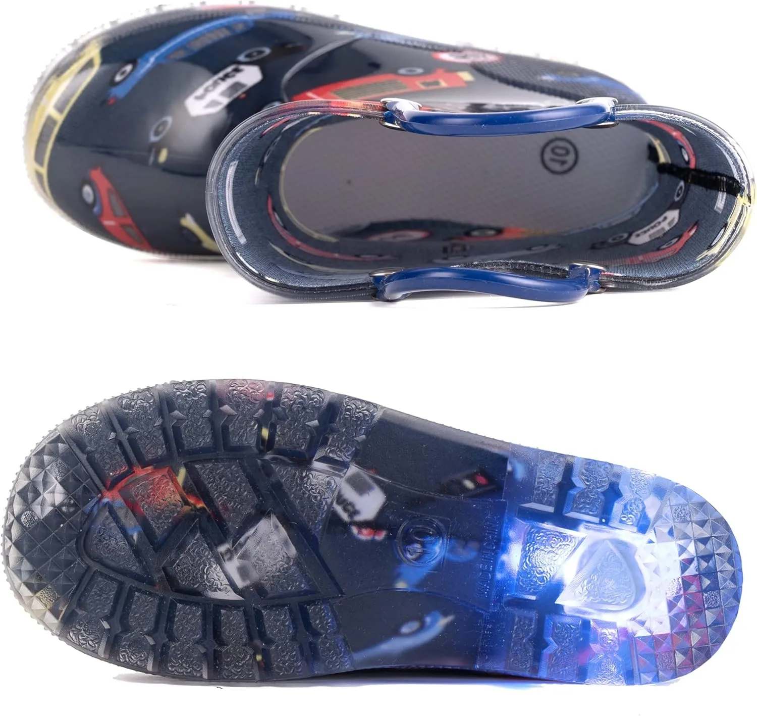 HugRain Light Up Rain Boots for Little Kids