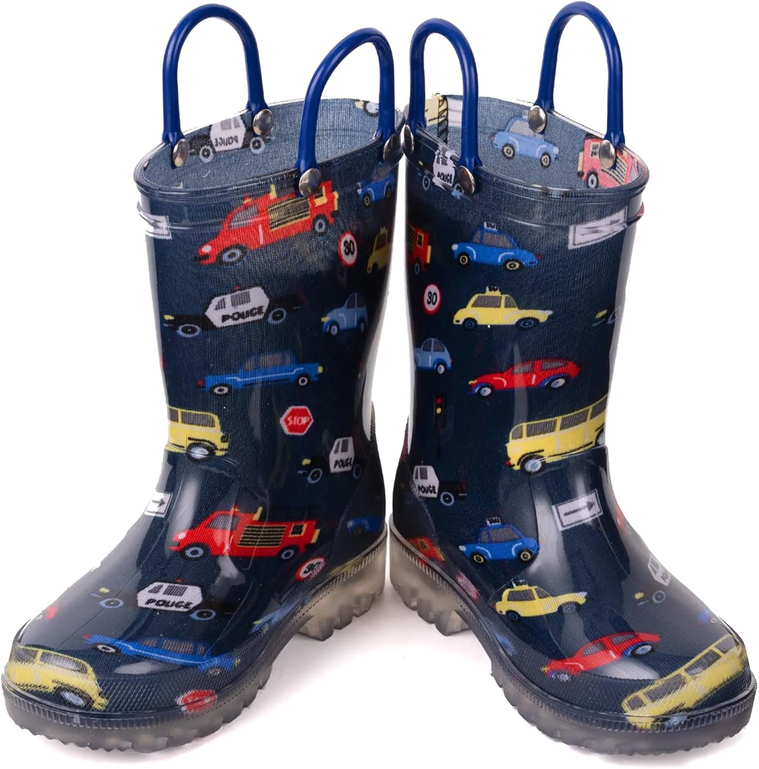HugRain Light Up Rain Boots for Little Kids