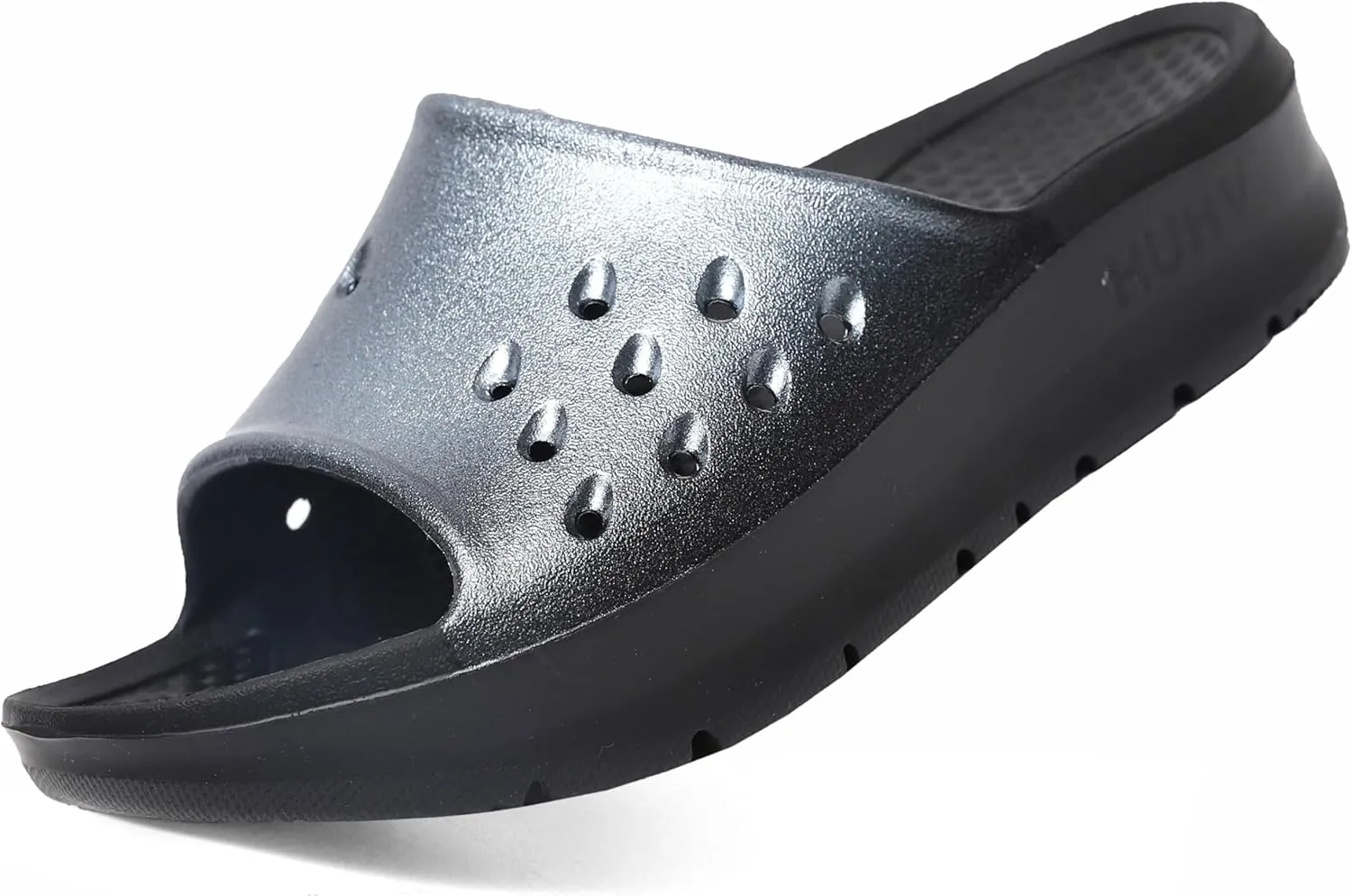 HUHV Women's MAX Cushion Arch Pod Tech Recovery comfort Slide Sandal with Comfort Orthotic Arch Support and our Proprietary HEALIUM Foam Technology