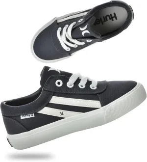 Hurley Boardy Kids Lace Up Canvas Sneakers – Low Cut Skateboarding Shoes for Kids, Sports Shoes for Boys and Girls