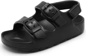 INMINPIN Toddler Boys Girls Buckle Sandals Comfort Open Toe Sandal with Adjustable Back Strap