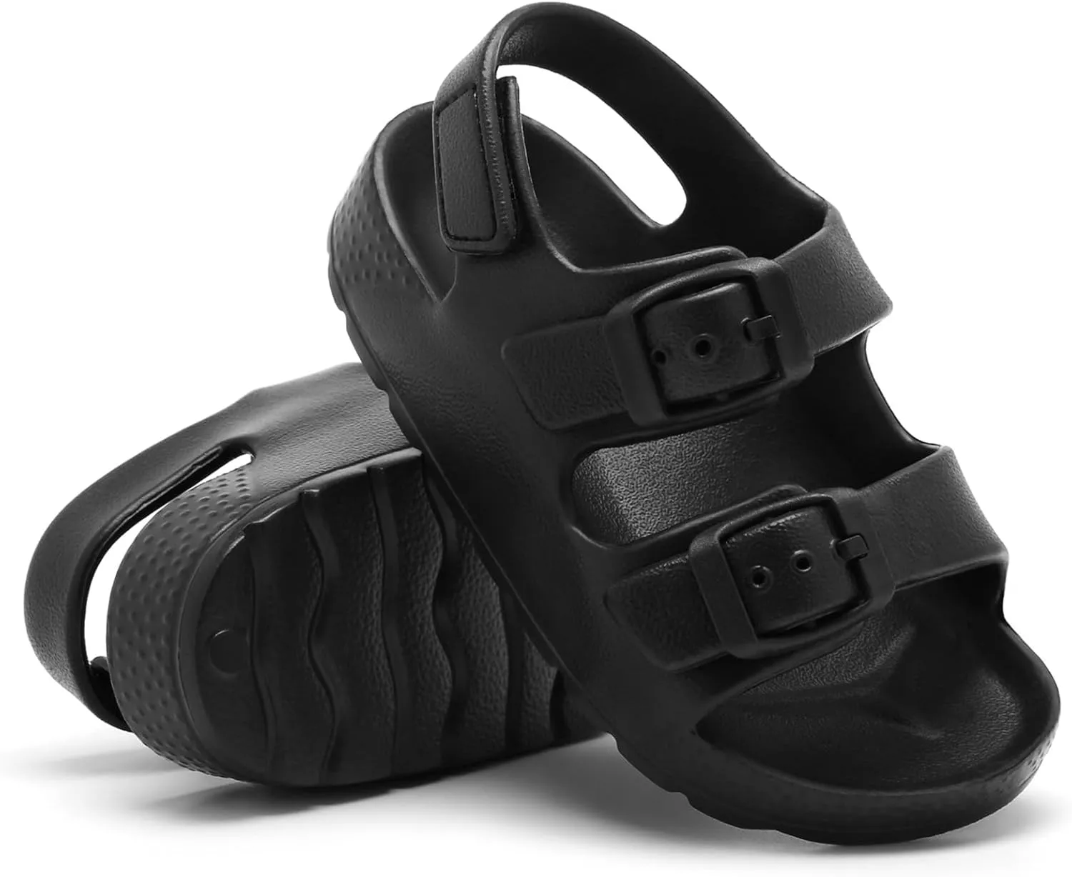 INMINPIN Toddler Boys Girls Buckle Sandals Comfort Open Toe Sandal with Adjustable Back Strap