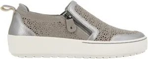 Jambu Womens July Floral Cut Out Slip On Sneakers Shoes Casual - Black