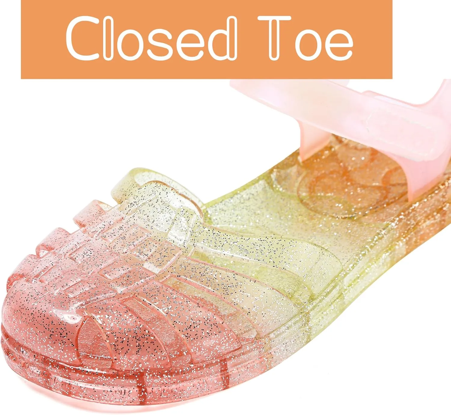 Jelly Sandals Girls Soft Sole Princess Costume Summer Dress Sandals Closed Toe Comfortable for Toddler Little Kid Big Kid