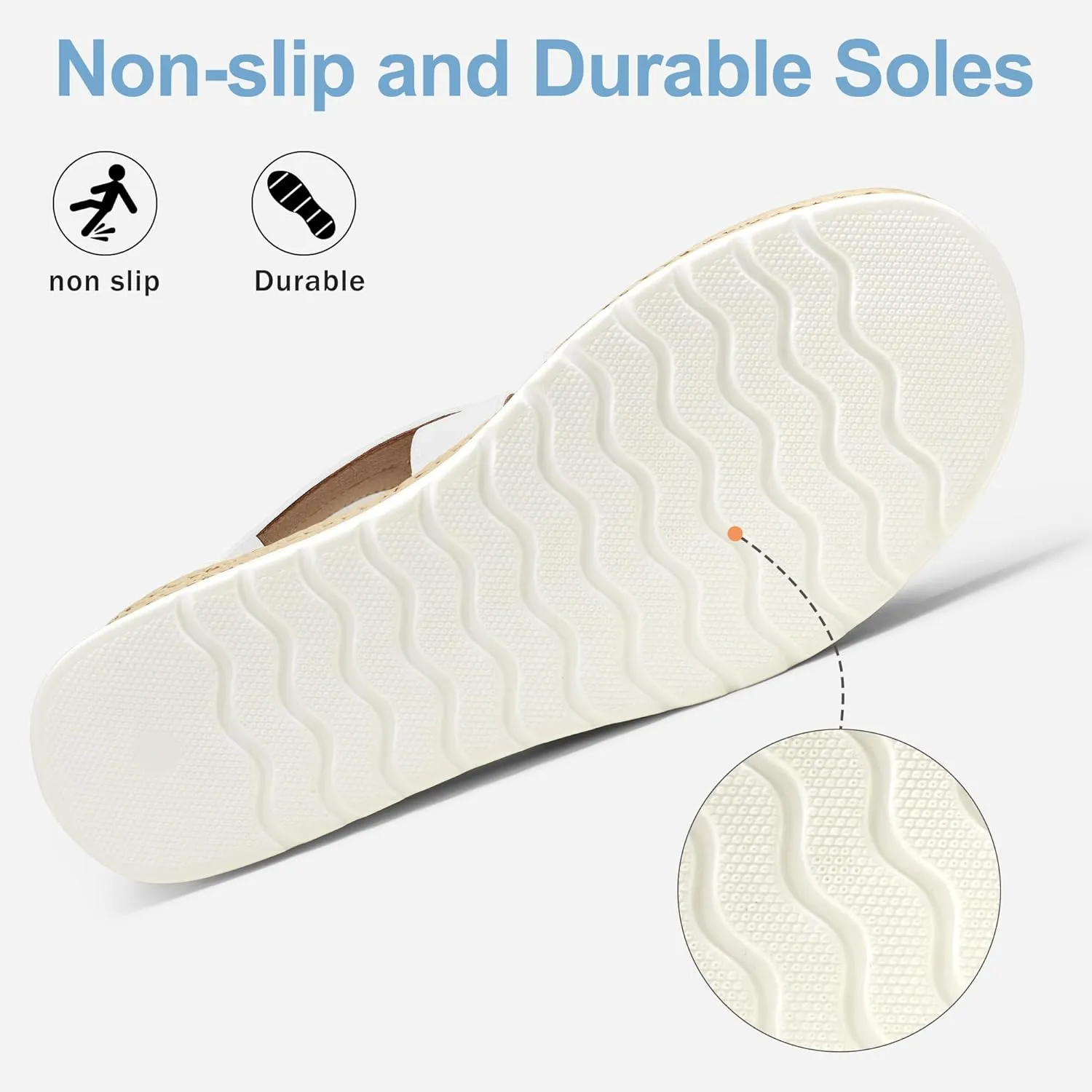 Jeossy Women's Platform Wedge Sandals White Pu Strappy Summer 866 Sandals Dressy with Zipper
