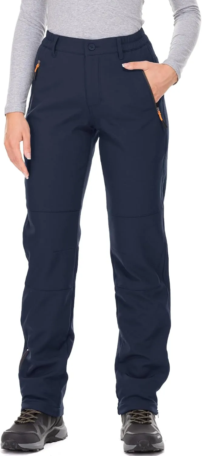 Jessie Kidden Women's Waterproof Pants Hiking Ski Snow Fish Fleece Lined Insulated Outdoor Golf Travel Pant