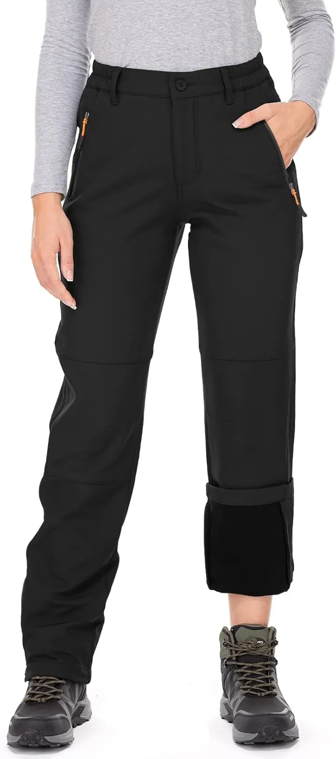 Jessie Kidden Women's Waterproof Pants Hiking Ski Snow Fish Fleece Lined Insulated Outdoor Golf Travel Pant