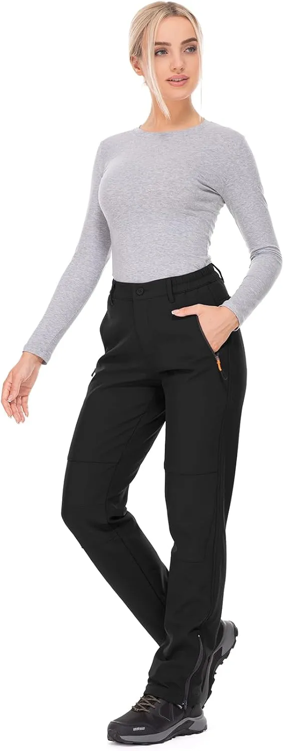 Jessie Kidden Women's Waterproof Pants Hiking Ski Snow Fish Fleece Lined Insulated Outdoor Golf Travel Pant
