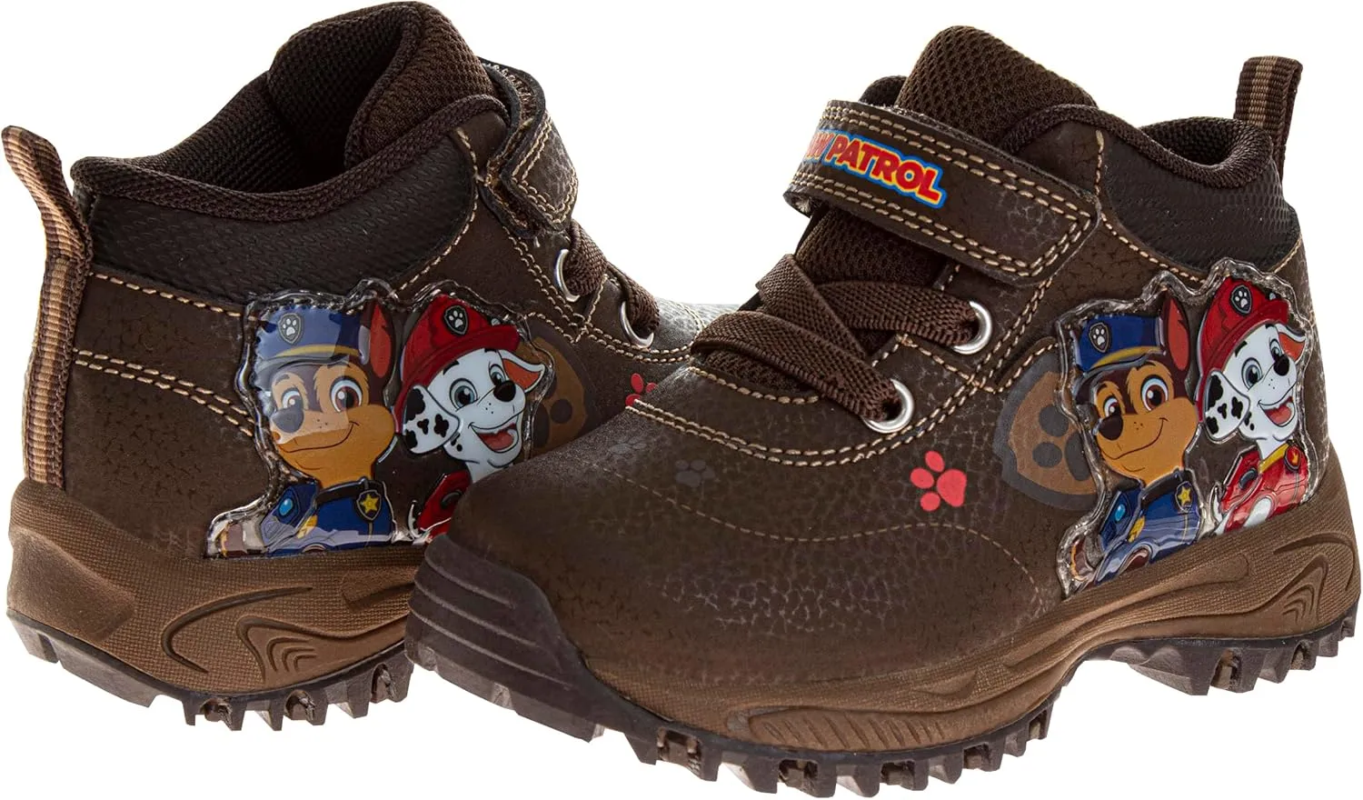 Josmo Paw Patrol Boots for Kid Boys Lace Up MidCalf - Chase Marshall Workboot Construction Boot Trek Walk Hike Climb (size 7-10 Toddler/size 11-12 Little Kids)