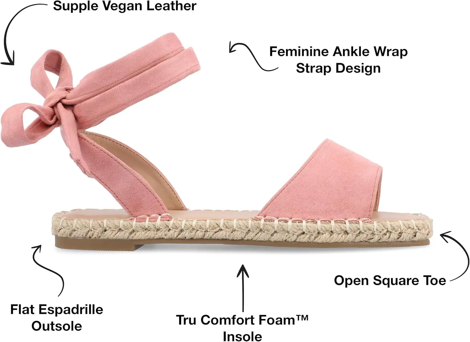 Journee Collection Women's Comfort Foam Emelie Sandal Espadrille Wedge