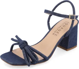 Journee Collection Womens Meryl Bow Block Heel