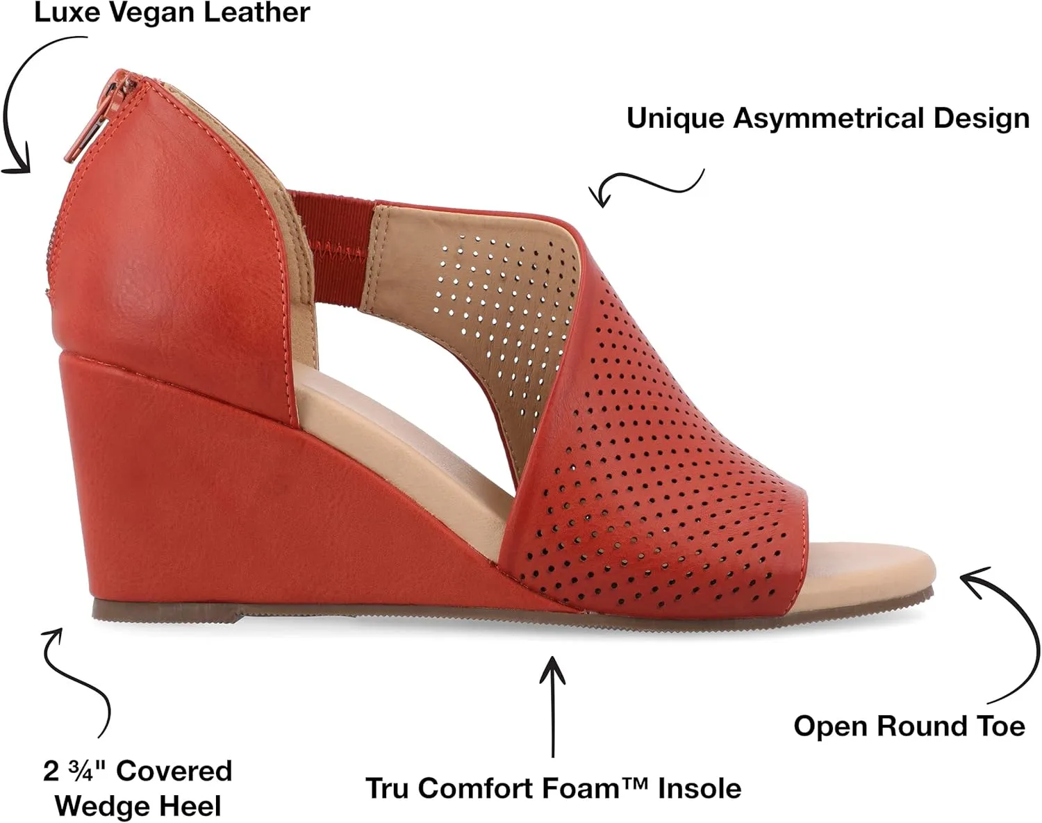 Journee Women's Comfort Foam Aretha Wedge Sandals