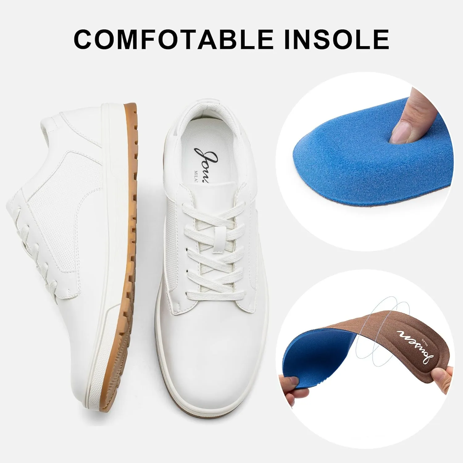 Jousen Mens Casual Shoes Retro Men's Fashion Sneakers Simple Oxford Dress for Men