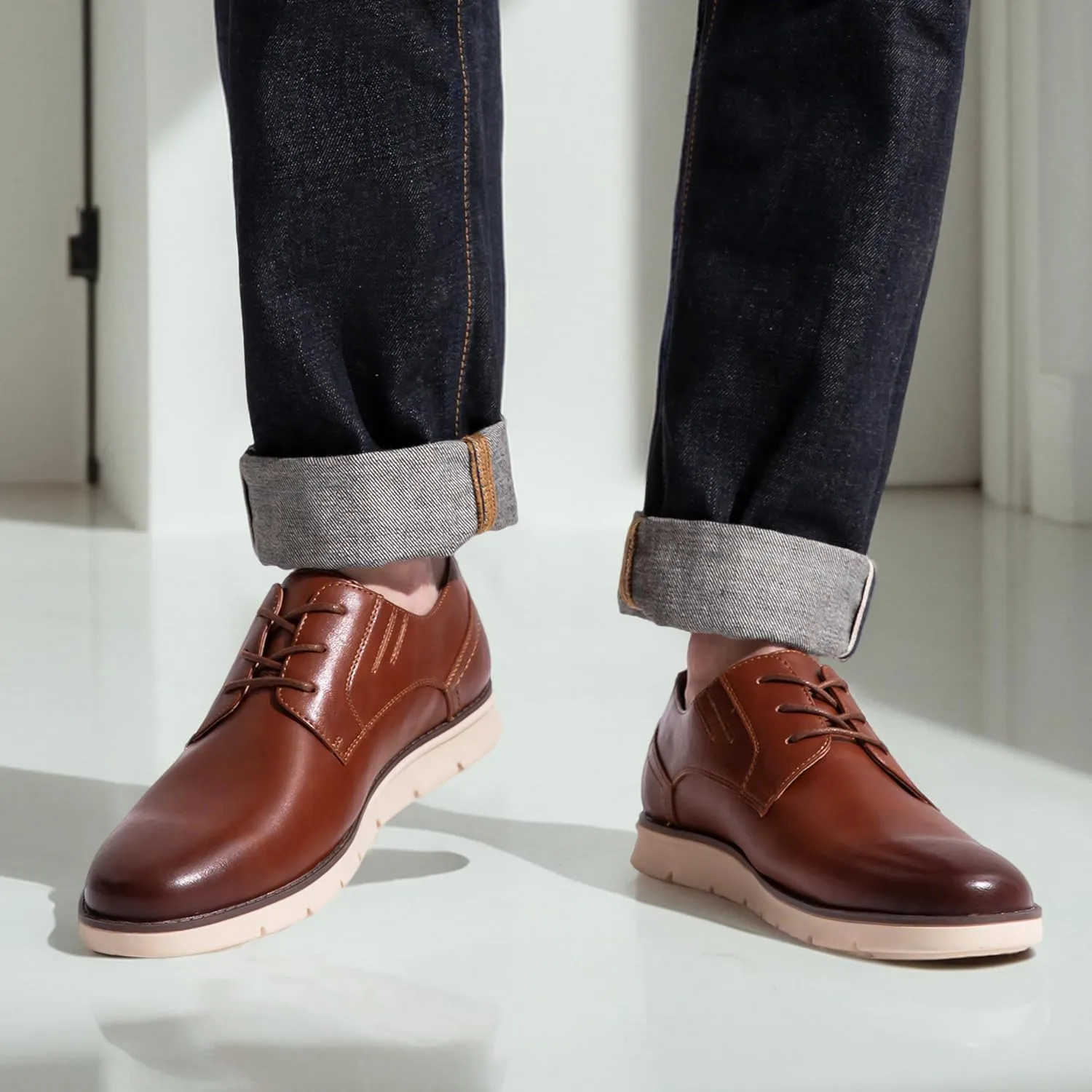 Jousen Mens Casual Shoes Simple Comfortable Casual Dress Shoes for Men