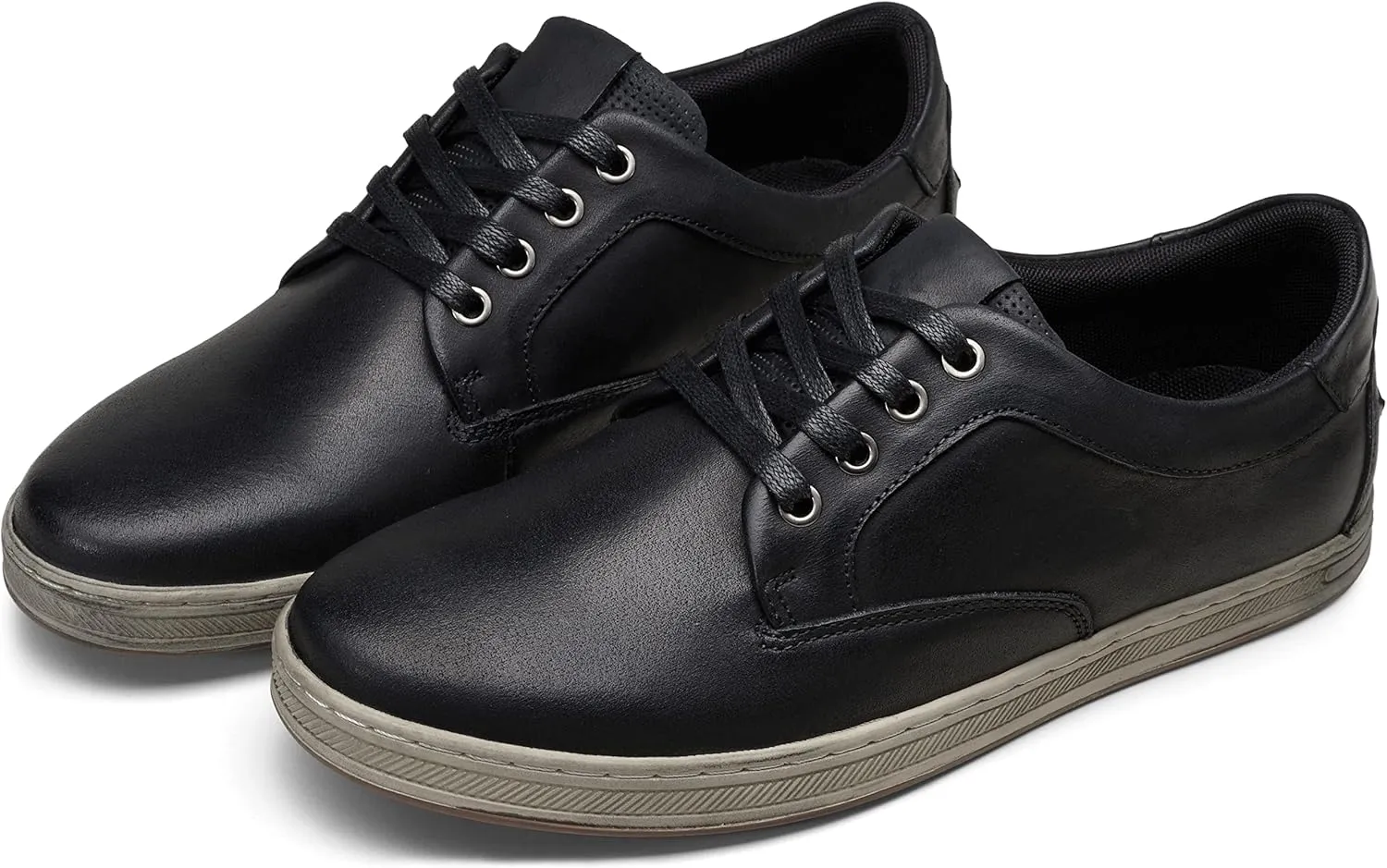 Jousen Men's Fashion Sneakers Leather Retro Casual Shoes for Men Breathable Dress Mens Sneakers