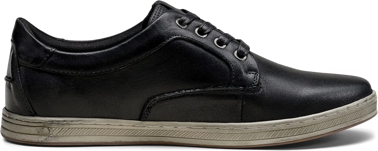 Jousen Men's Fashion Sneakers Leather Retro Casual Shoes for Men Breathable Dress Mens Sneakers