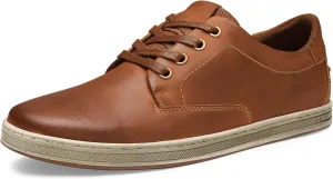 Jousen Men's Fashion Sneakers Leather Retro Casual Shoes for Men Breathable Dress Mens Sneakers