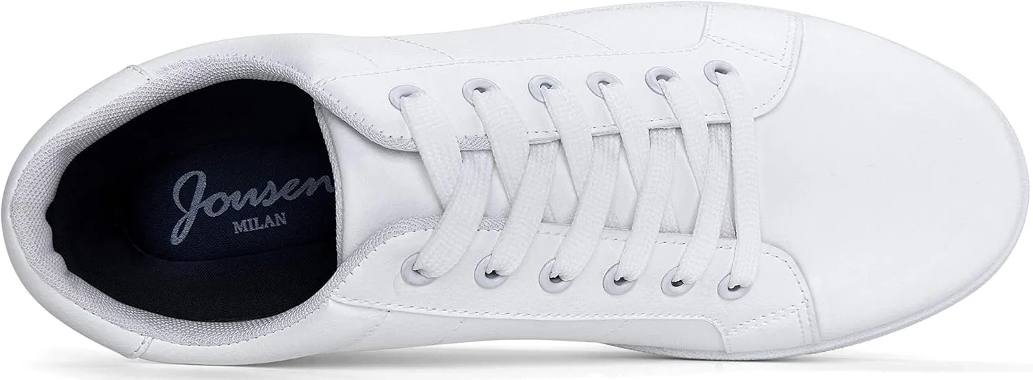 Jousen Men's Fashion Sneakers White Shoes for Men Casual Breathable Shoes