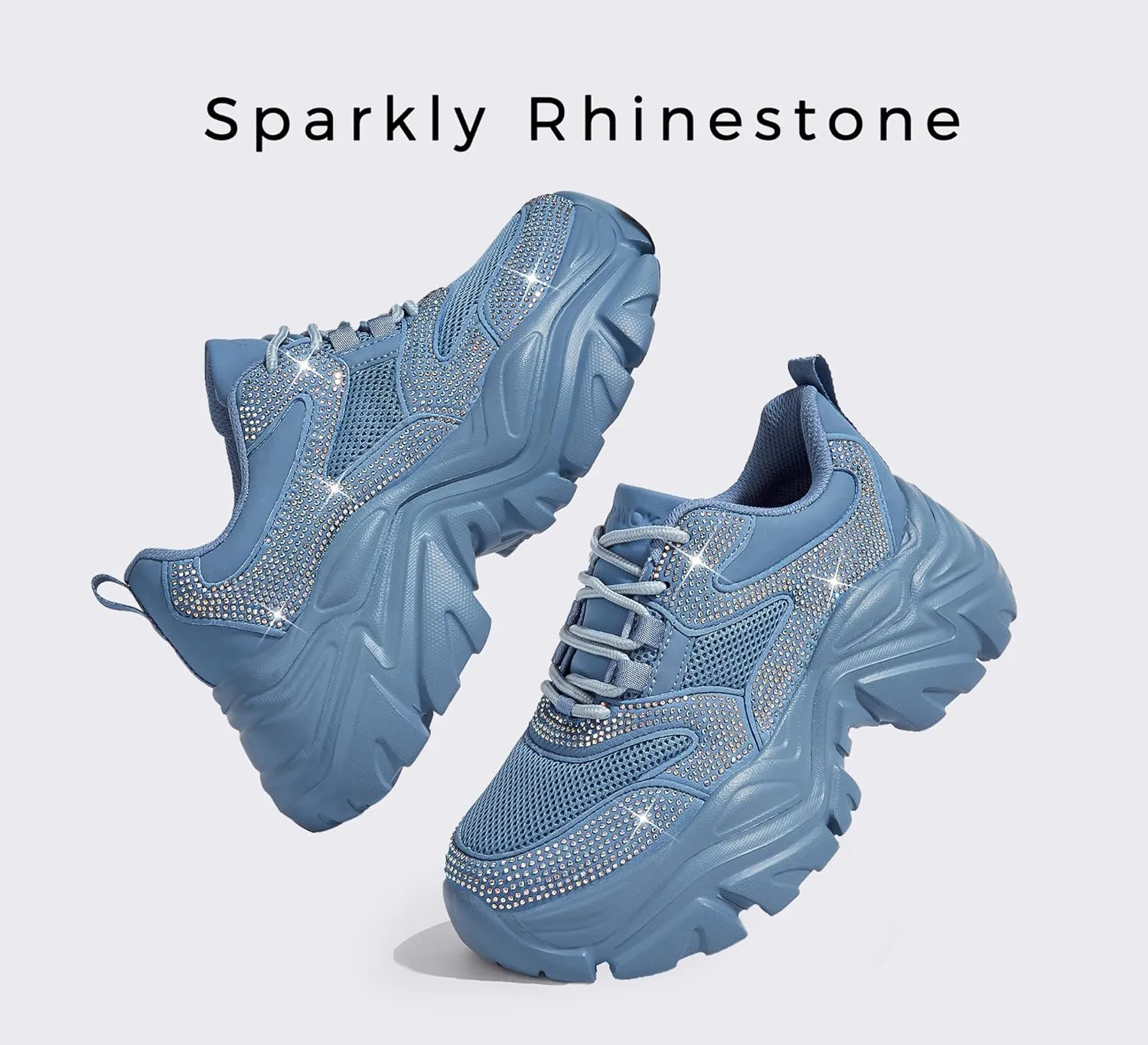 K KIP WOK Chunky Sneakers for Women Fashion Platform White Leather Casual Dad Shoes Comfortable Wedge Walking Sport Sneakers