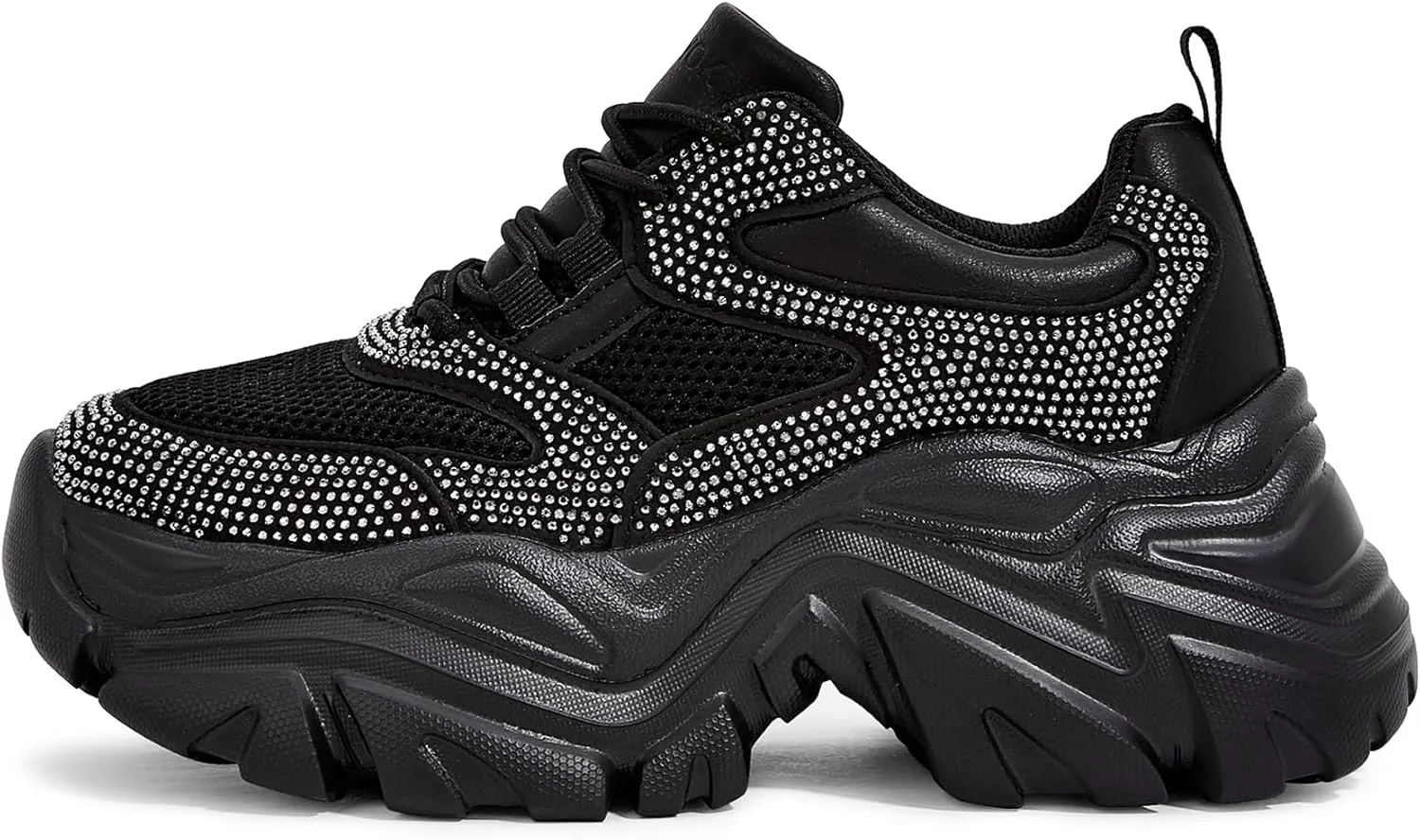 K KIP WOK Chunky Sneakers for Women Fashion Platform White Leather Casual Dad Shoes Comfortable Wedge Walking Sport Sneakers