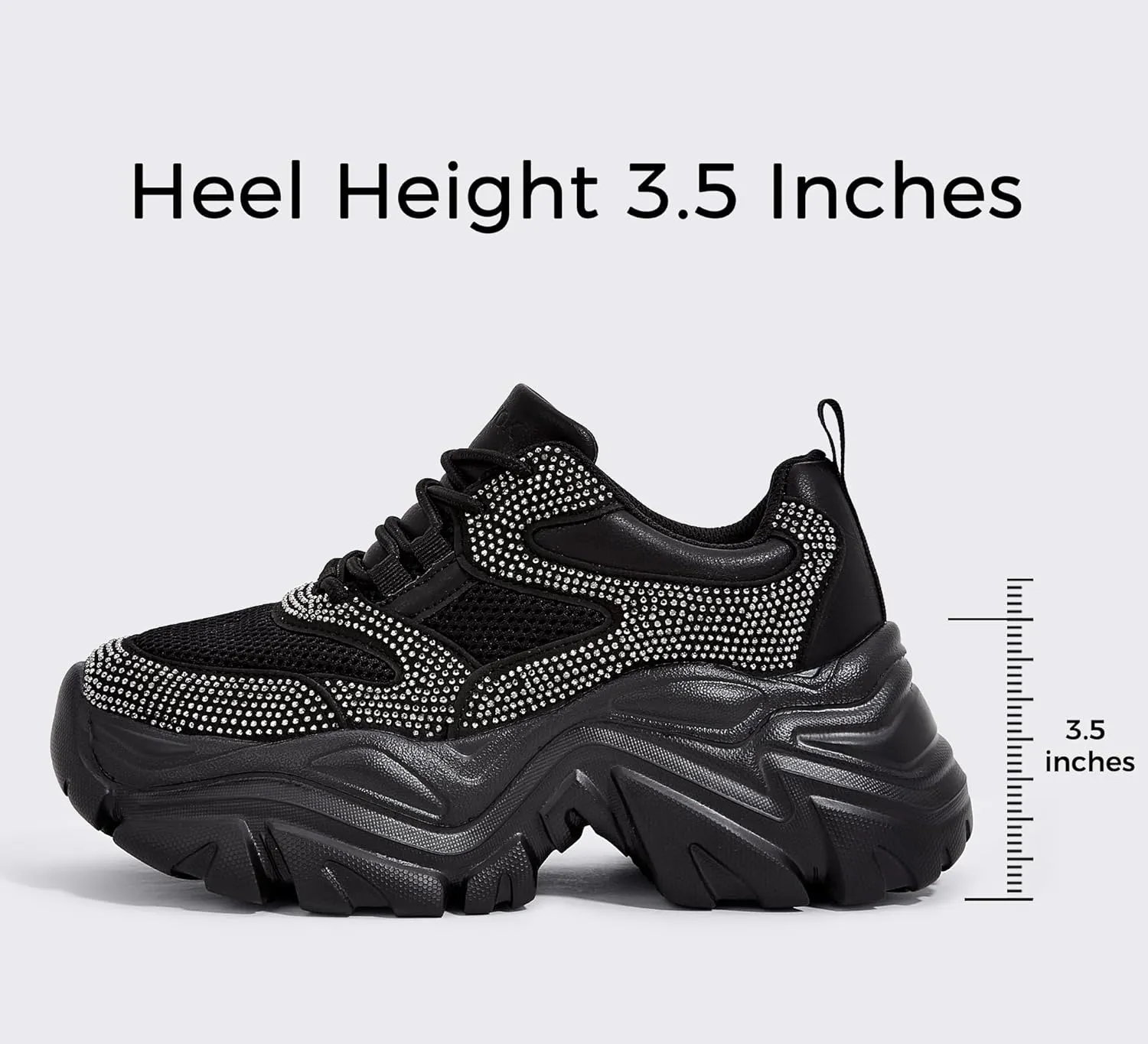 K KIP WOK Chunky Sneakers for Women Fashion Platform White Leather Casual Dad Shoes Comfortable Wedge Walking Sport Sneakers