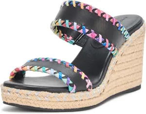 Karl Lagerfeld Paris Women's Everyday Cushioned Insole Cybil-Ankle Strap Sandal Wedge