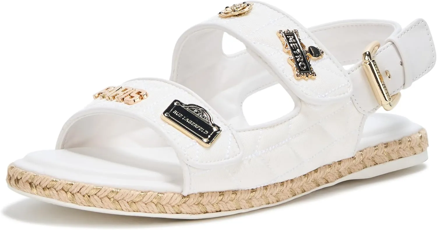 Karl Lagerfeld Paris Women's Everyday Cushioned Insole Hazlet-Flat Slide Sandal