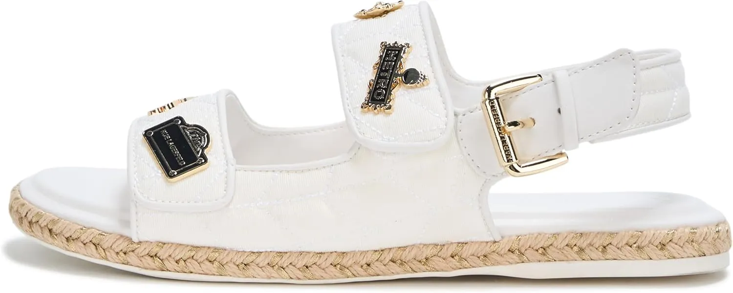 Karl Lagerfeld Paris Women's Everyday Cushioned Insole Hazlet-Flat Slide Sandal