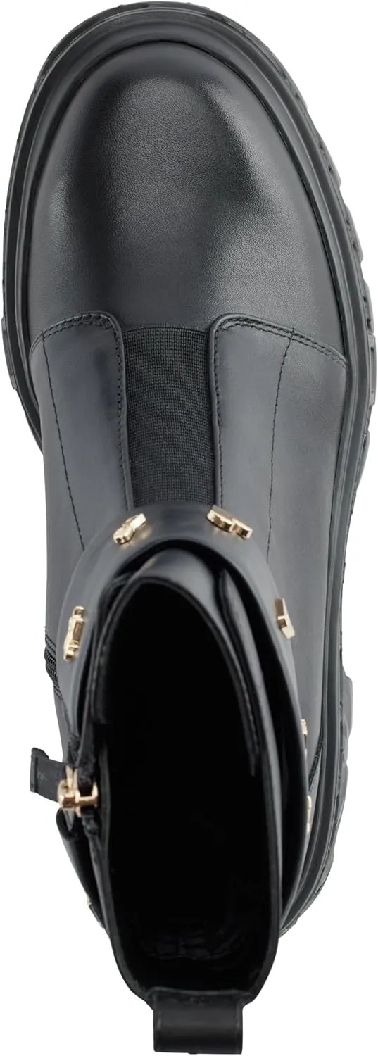Karl Lagerfeld Paris Women's Latisha Everyday Lug Boot Combat
