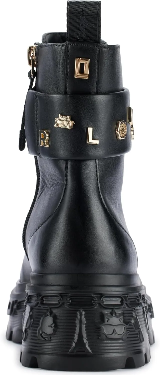Karl Lagerfeld Paris Women's Latisha Everyday Lug Boot Combat